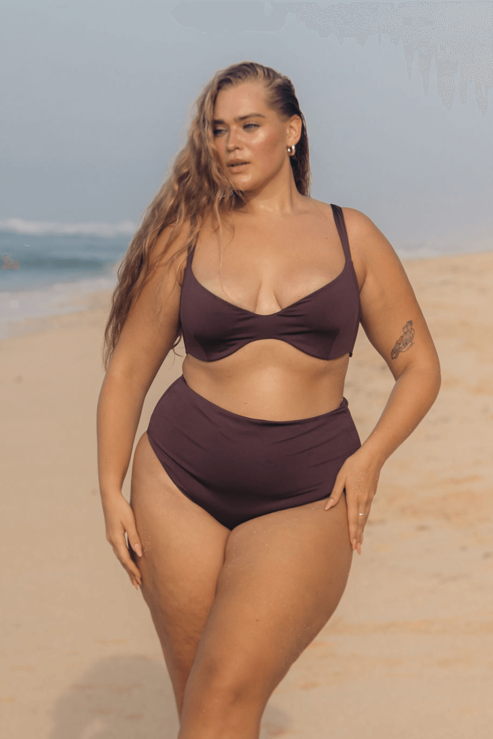 The High-Waisted Scrunch Bottoms - Fig