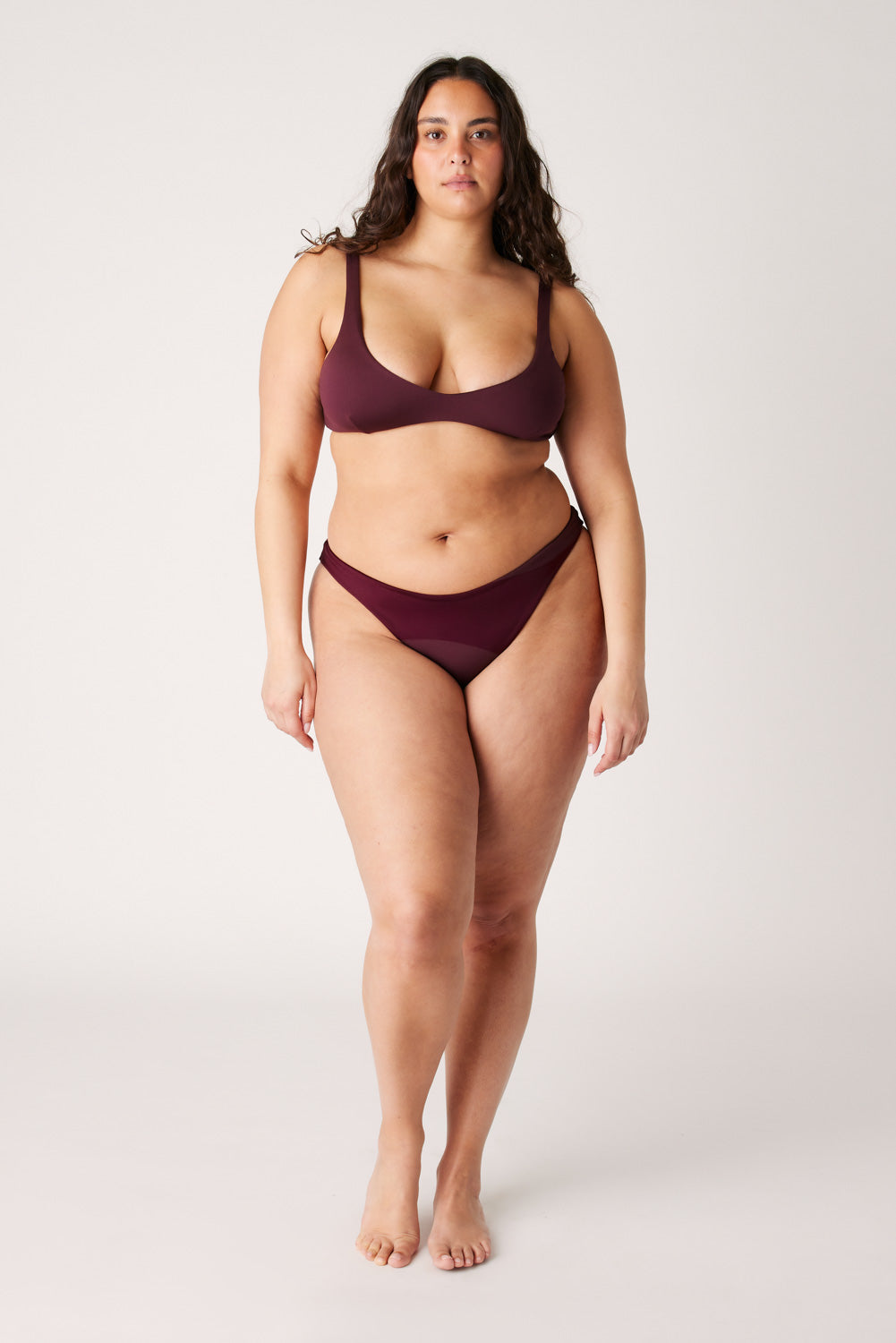 The Sleek Scrunch Bottoms - Dark Cherry