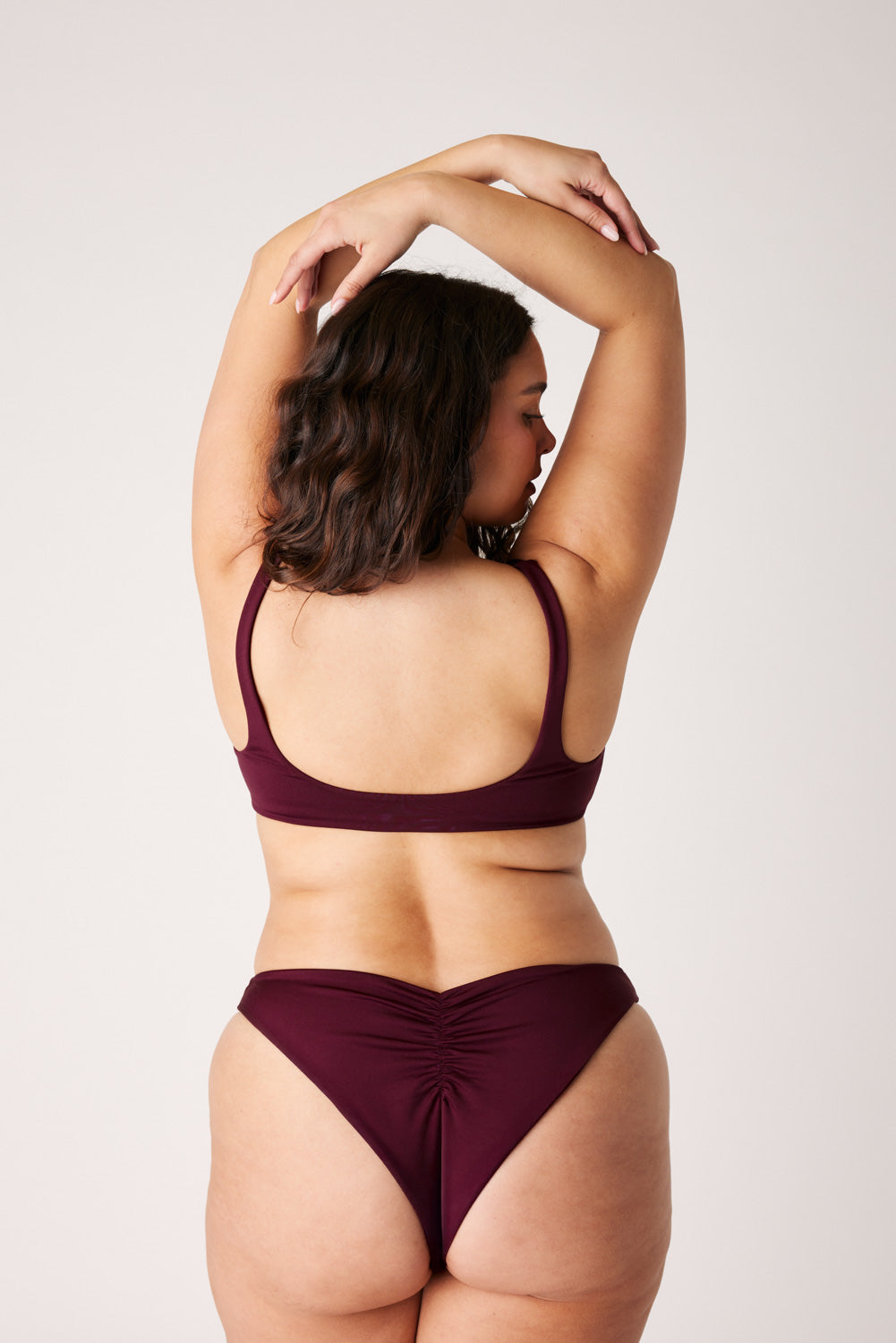 The Plunge Scoop Top - Dark Cherry