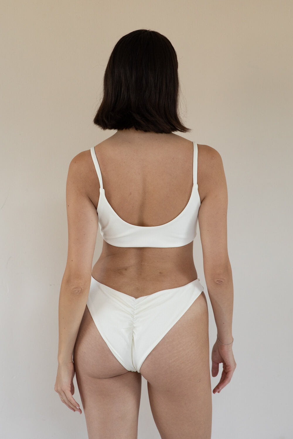 The Bralette Top - Ribbed Cream