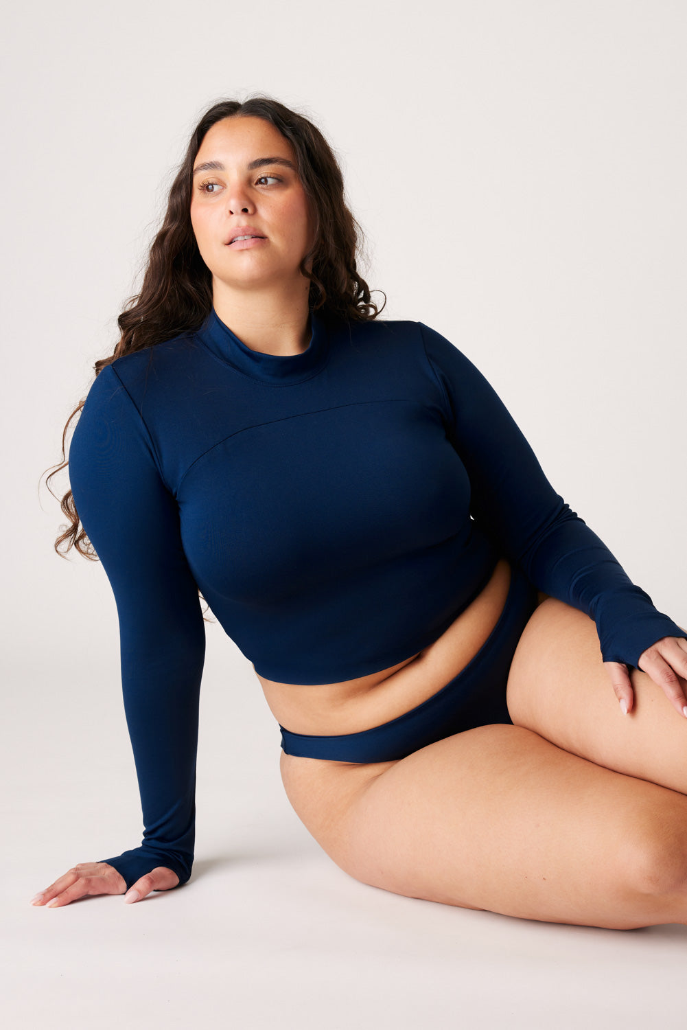 The Long Sleeve Surf Top - Soft Navy