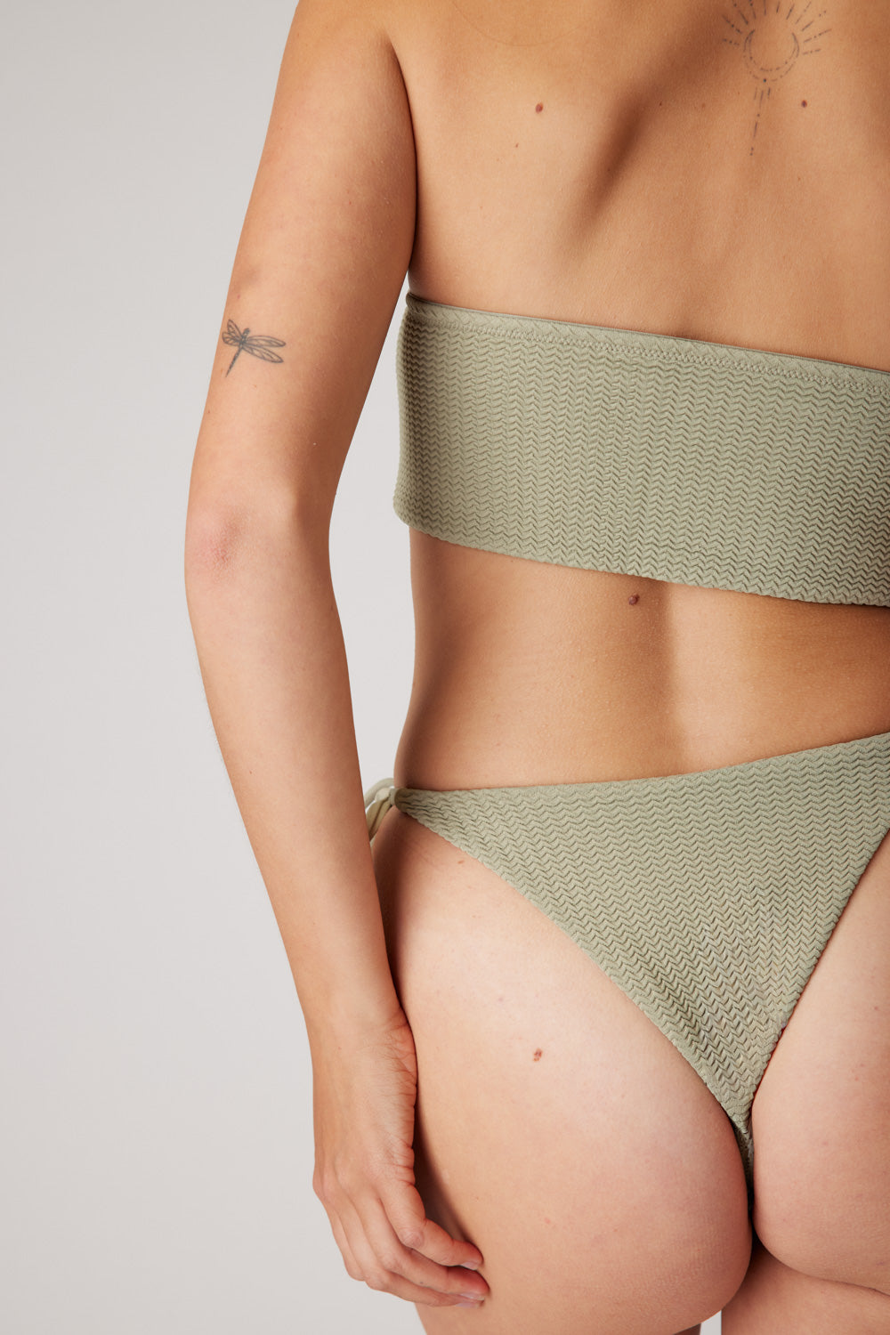 The Bandeau - Soft Olive Ripple