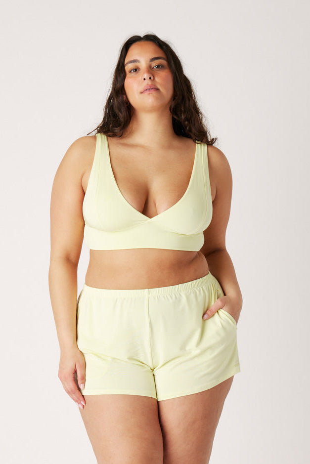 The Cool-Comf Longline Bra - Butter Yellow