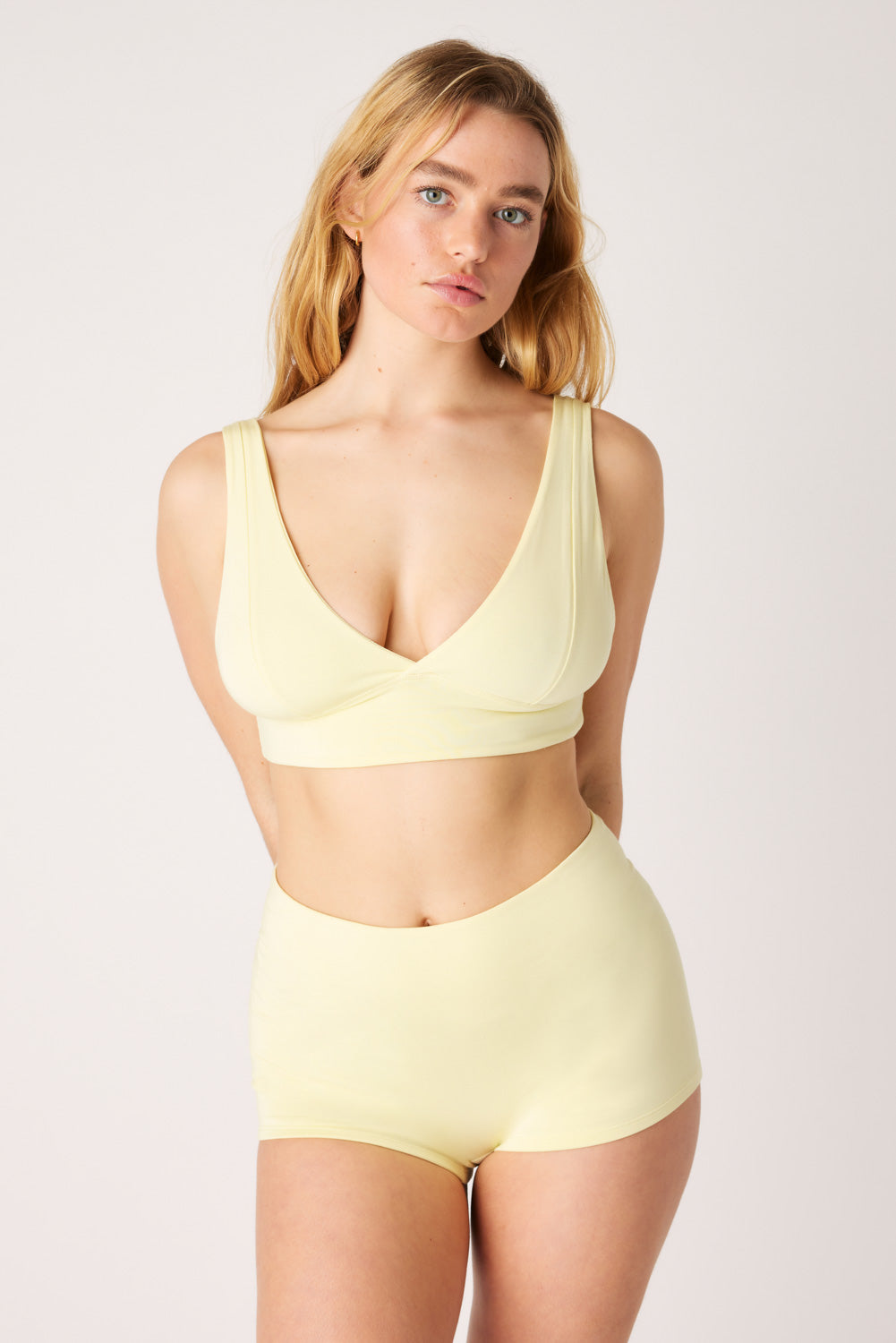 The Cool-Comf Longline Bra - Butter Yellow