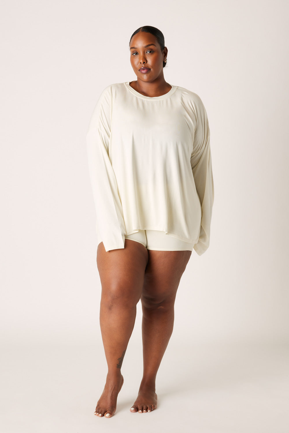 The Cool-Comf Lounge Oversized Long Sleeve - Cream