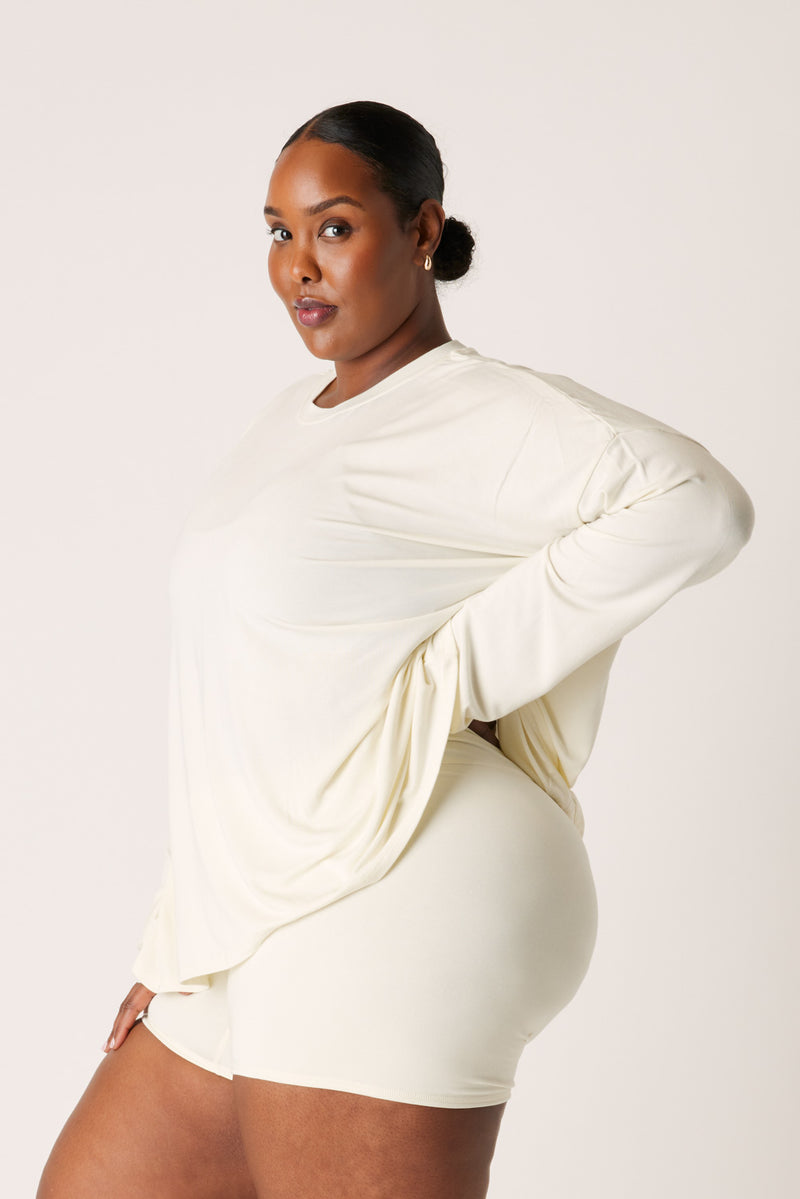 [Rahima is 5’8 and wears size XXL]#color_cream