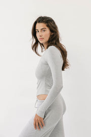 The Cool-Comf Classic Crew Longsleeve - Heather Gray