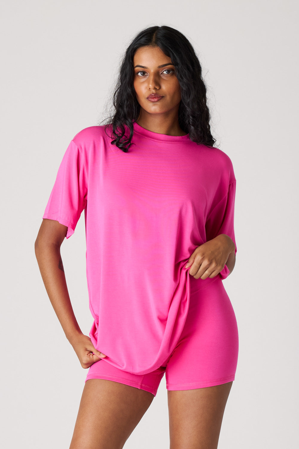 The Cool-Comf Lounge T-Shirt - Magenta