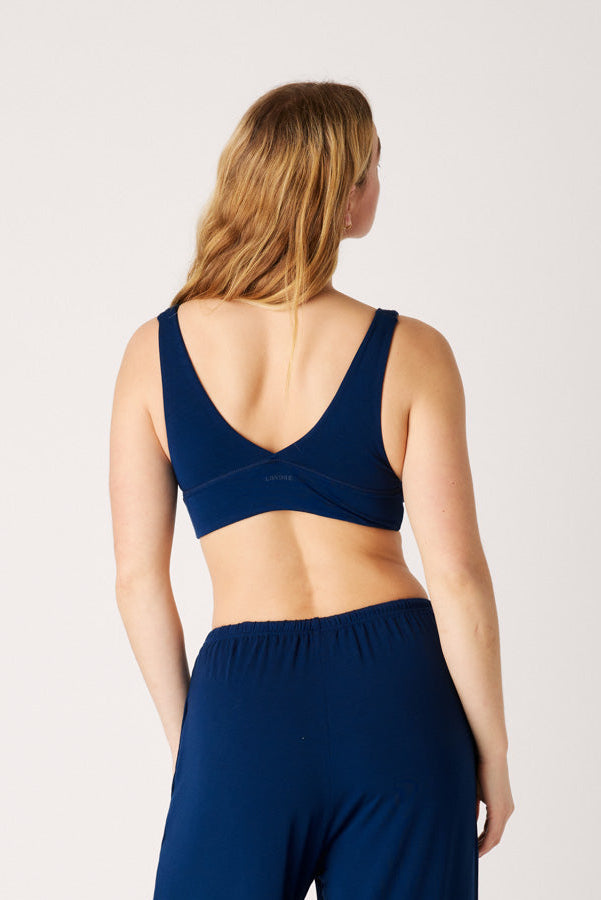 The Cool-Comf Longline Bra - Soft Navy