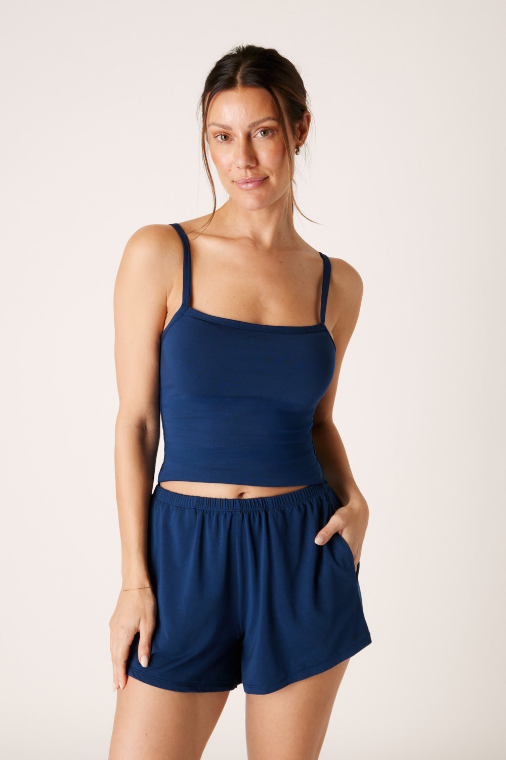 The Cool-Comf Cami Tank - Soft Navy