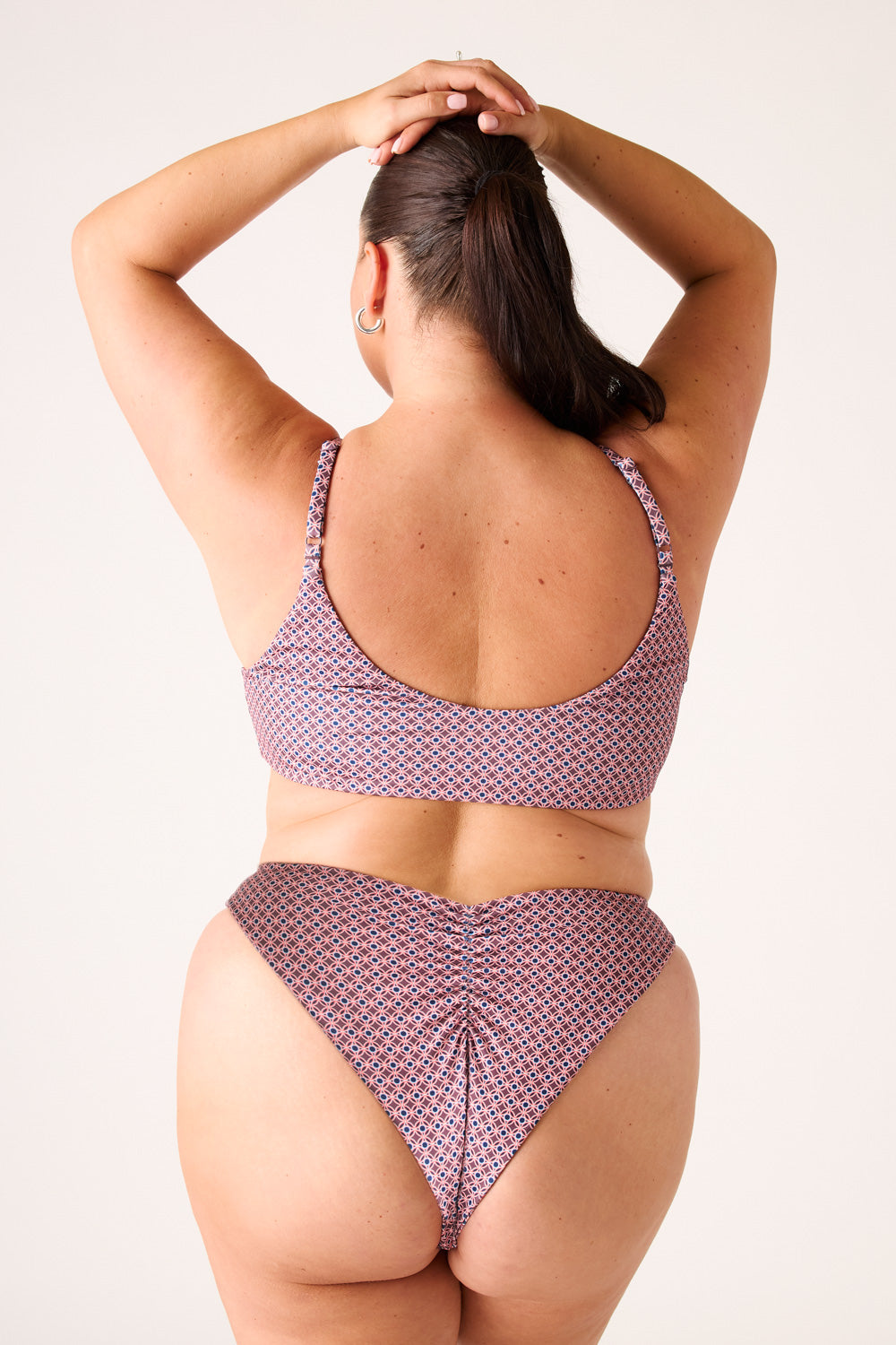 The Adjustable Bralette Top - Aegean Geo