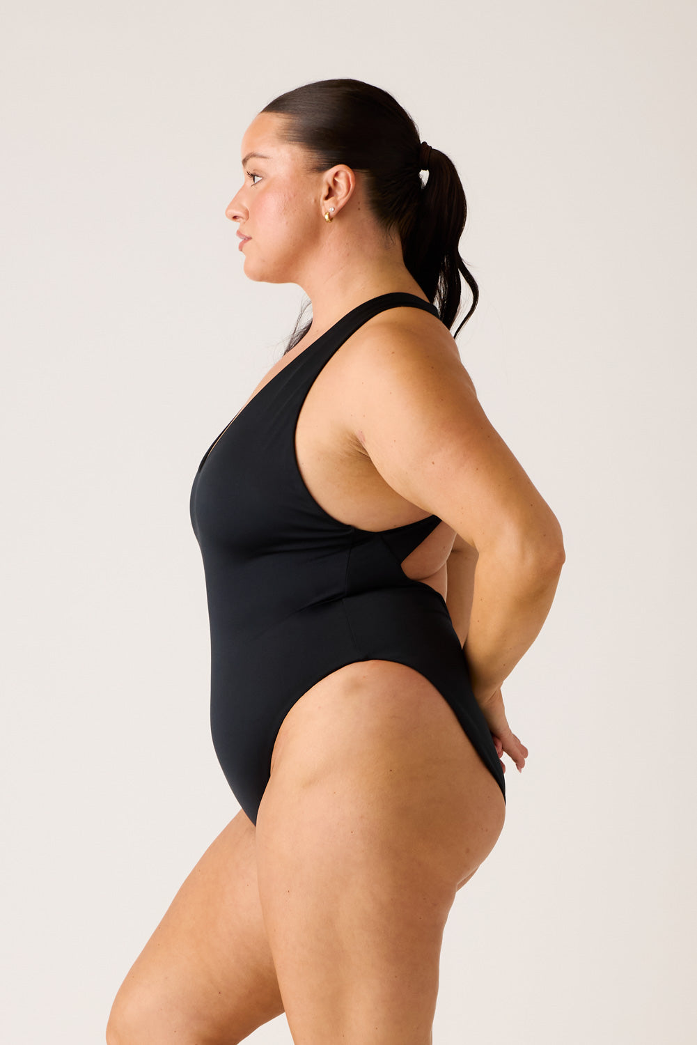 The Crossback One Piece - Matte Black