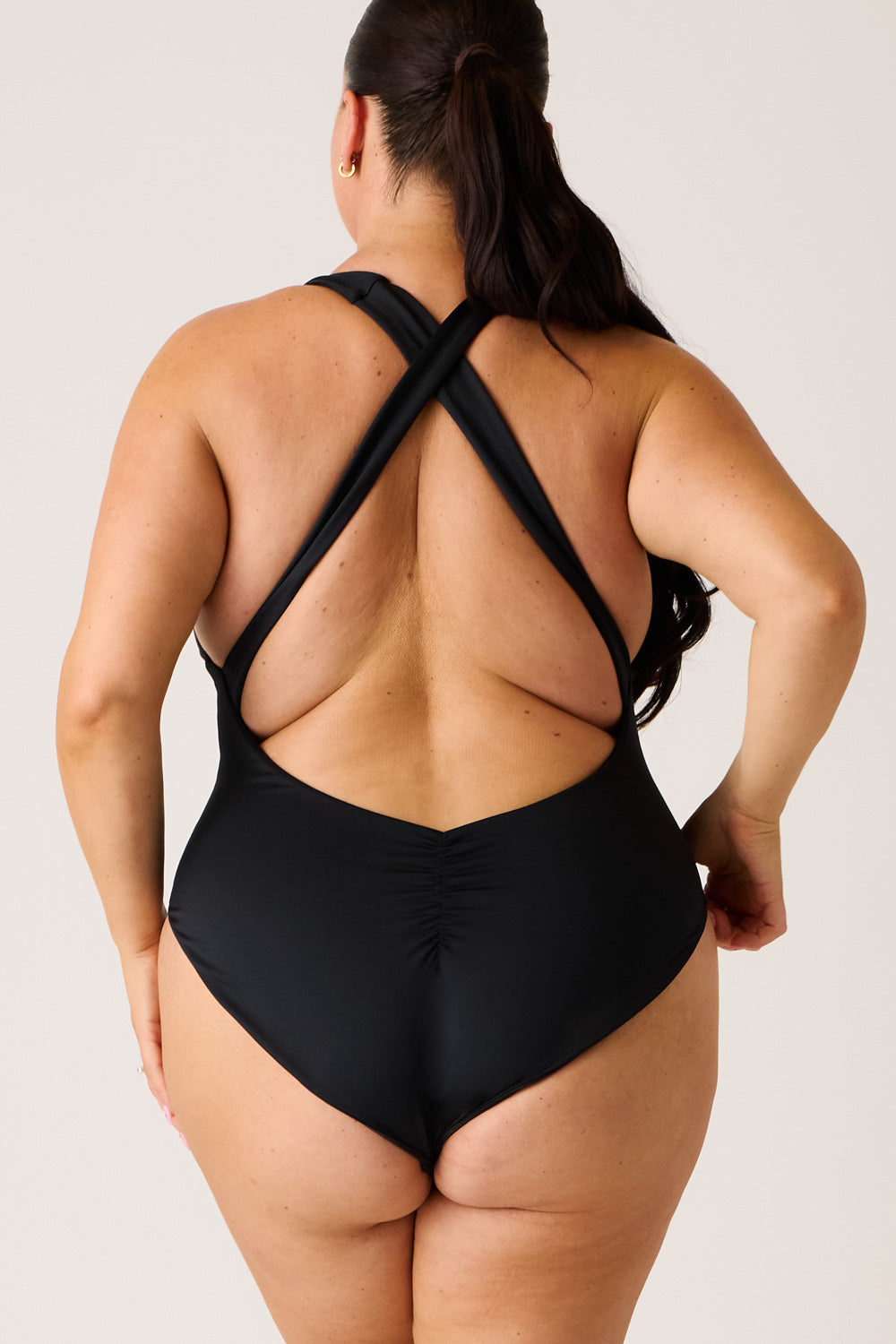 The Crossback One Piece - Matte Black
