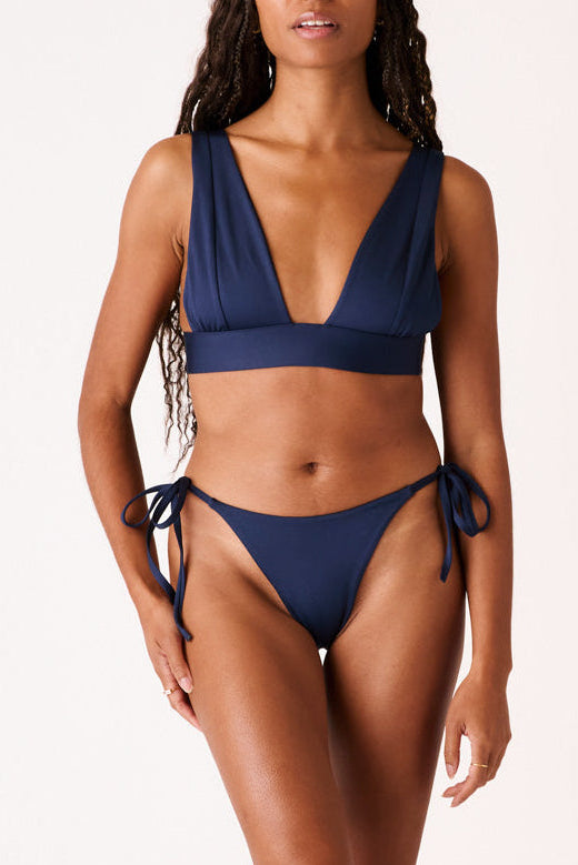 The Side Tie Bottoms - Soft Navy